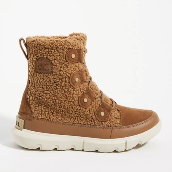 Sorel Explorer II Joan Cozy Waterproof Boot  in Delta Fawn 9 - Picture 1 of 14